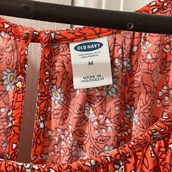 Old Navy Coral Floral Dress - Picture 2 of 2